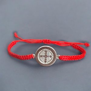Manilla con moneda de San Benito de Plata 925, mediana