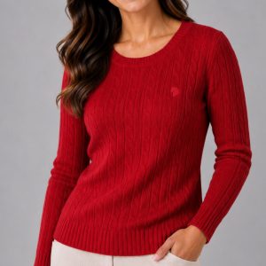 Cable Knit Crewneck Sweater