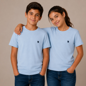 Polera cuello redondo 100% algodón pima