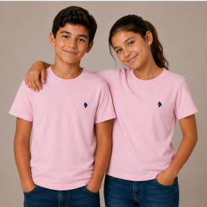 Polera cuello redondo 100% algodón pima
