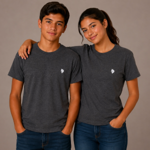 Polera cuello redondo 100%algodón pima