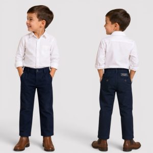 Classic chino pants- 8 azul marino